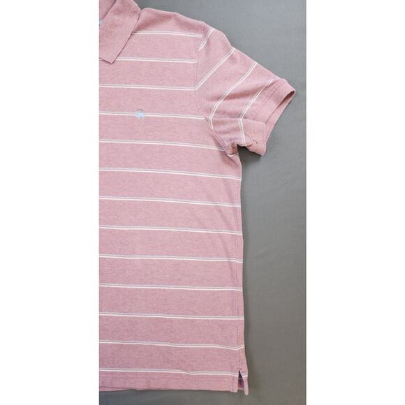 Brooks Brothers Polo Shirt Mens Slim XXL Slim Pink Striped Performance Preppy - Picture 13 of 16